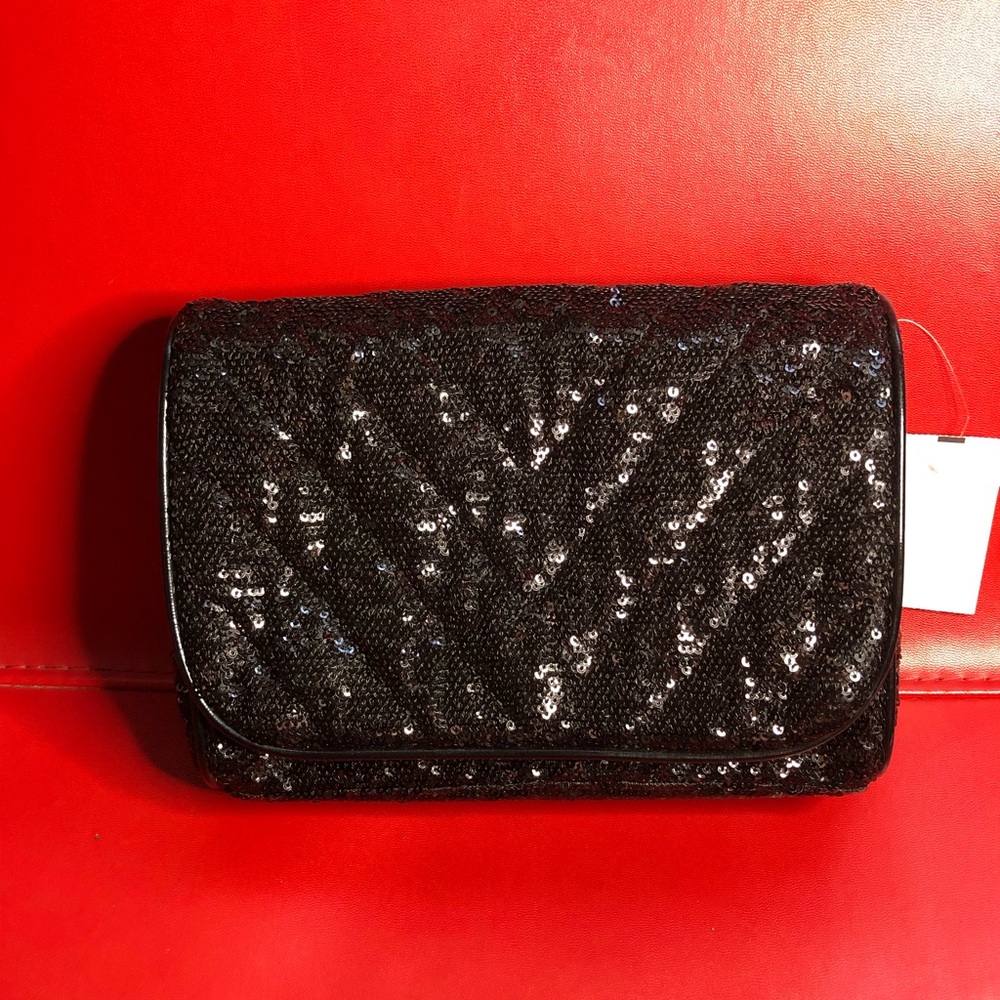 Eric Javits Vintage Black Sequin Shoulder Bag Whimsigoth NWT
